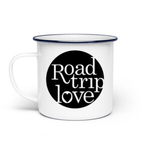 RoadTripLove - Tasse mit Nachtdunkel - Emaille Tasse-3