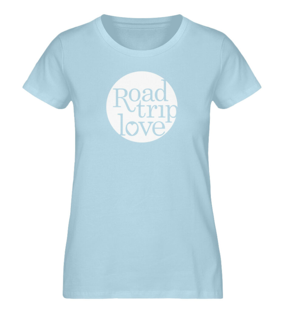 RoadtripLove Damen Organic Shirt_SKY BLUE