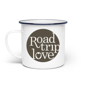 RoadTripLove - Tasse mit Schieferschwarz - Emaille Tasse-3