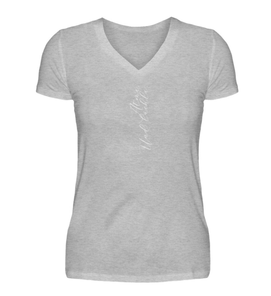 RoadTripLove - Shirt: Atme. Und lächle. - V-Neck Damenshirt-17