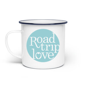 RoadTripLove - Tasse mit Himmeltürkis - Emaille Tasse-3