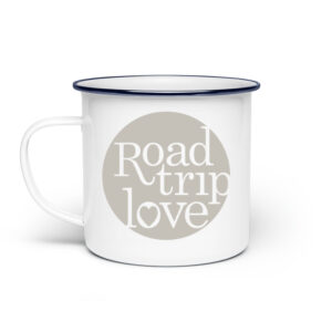 RoadTripLove - Tasse mit Kieselgrau - Emaille Tasse-3